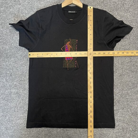 Maasai Warrior Graphic T-Shirt By Oneway  Black Cotton  Unisex S - Picture 6 of 6